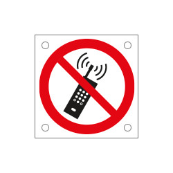 Cartello bordo macchina divieto uso telefono cellulare EN ISO 7010