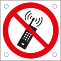 Cartello bordo macchina divieto uso telefono cellulare EN ISO 7010