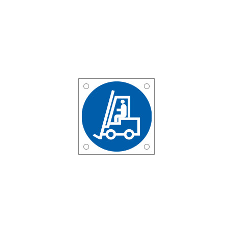 Cartello alluminio obbligo carrello elevatore
