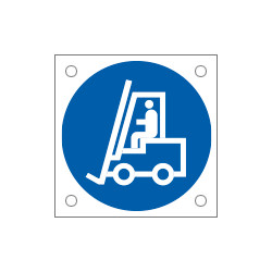 Cartello obbligo carrello elevatore