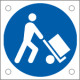 Cartello obbligo uso carrello manuale