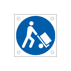 Cartello obbligo uso carrello manuale