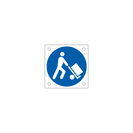 Cartello obbligo uso carrello manuale