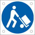 Cartello obbligo uso carrello manuale