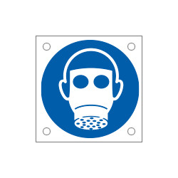 Cartello bordo macchina obbligo proteggere vie resp. . EN ISO 7010