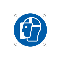 Cartello bordo macchina obbligo schermo protettivo EN ISO 7010
