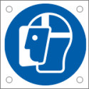 Cartello bordo macchina obbligo schermo protettivo EN ISO 7010