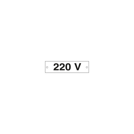 Cartello alluminio 220 VOLT