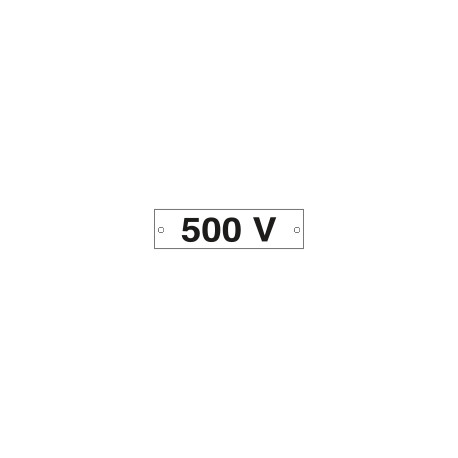 Cartello alluminio 500 VOLT