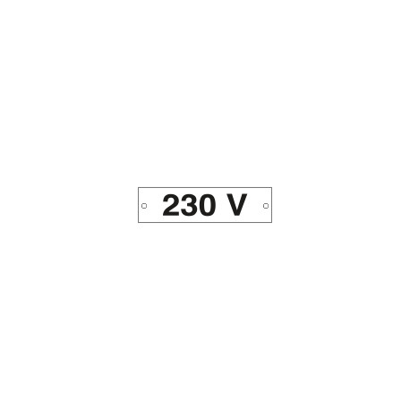 Cartello alluminio 230 V