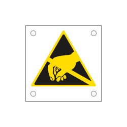 Cartello alluminio pericolo correnti elettrostatiche