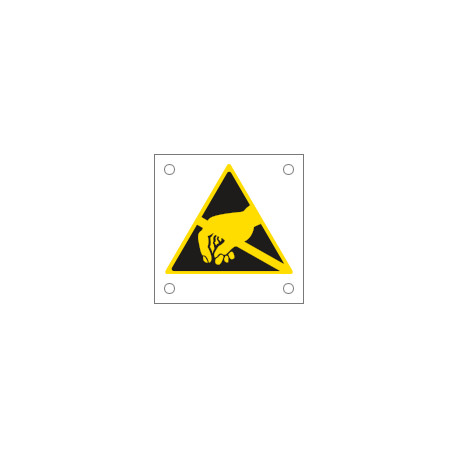 Cartello alluminio pericolo correnti elettrostatiche