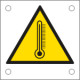 Cartello alluminio pericolo alta temperatura