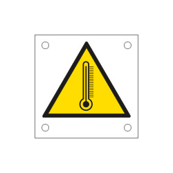 Cartello alluminio pericolo alta temperatura