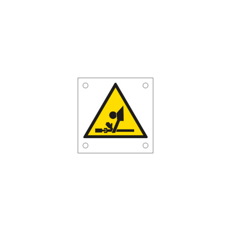 Cartello alluminio pericolo albero trasmissione