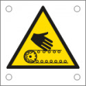 Cartello alluminio pericolo nastro trasportatore