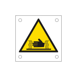 Cartello alluminio pericolo piastra radiante
