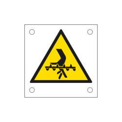 Cartello alluminio pericolo coclea