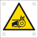 Cartello alluminio pericolo trasmissione cinghie