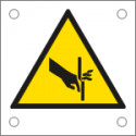 Cartello alluminio pericolo tranciatura dita