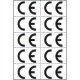 Foglio n. 10 etichette con simbolo CE