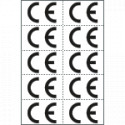 Foglio n. 10 etichette con simbolo CE