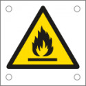 Cartello alluminio pericolo materiale infiammabile EN ISO 7010