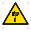 Cartello alluminio pericolo oggetto affilato EN ISO 7010