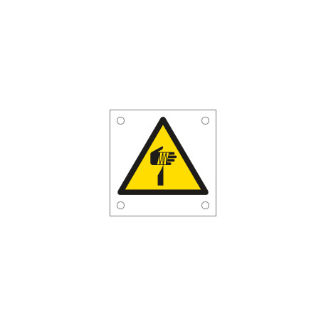 Foglio n. 5 etichette pericolo oggetto affilato EN ISO 7010