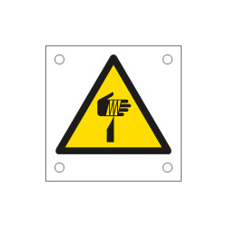Foglio n. 10 etichette pericolo oggetto affilato EN ISO 7010