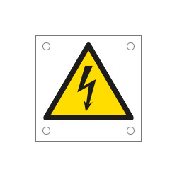 Cartello alluminio pericolo elettricita' EN ISO 7010