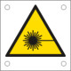 Cartello alluminio pericolo raggio laser EN ISO 7010