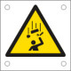 Cartello alluminio pericolo caduta materiali W035 EN ISO 7010