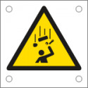 Cartello alluminio pericolo caduta materiali W035 EN ISO 7010