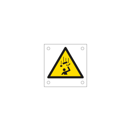 Cartello alluminio pericolo caduta materiali W035 EN ISO 7010