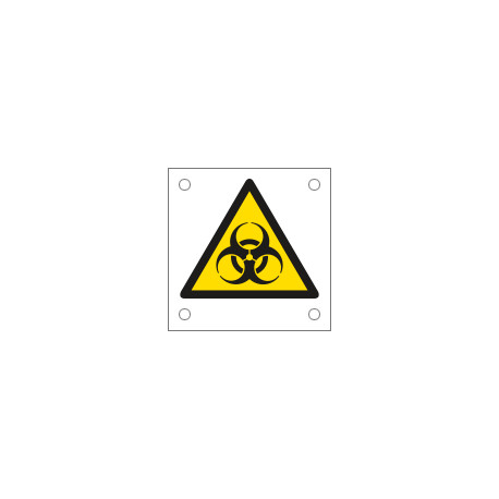 Cartello alluminio pericolo rischio biologico EN ISO 7010