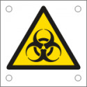 Cartello alluminio pericolo rischio biologico EN ISO 7010