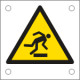 Cartello alluminio pericolo inciampo EN ISO 7010