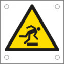 Cartello alluminio pericolo inciampo EN ISO 7010