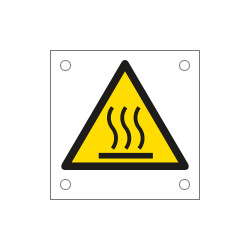 Cartello alluminio pericolo superficie calda EN ISO 7010