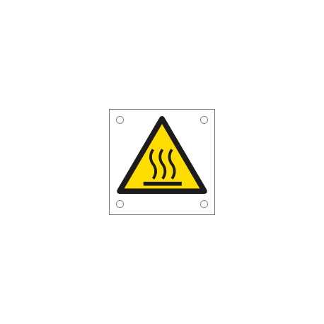 Cartello alluminio pericolo superficie calda EN ISO 7010