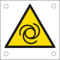 Cartello alluminio pericolo avviamento automatico EN ISO 7010