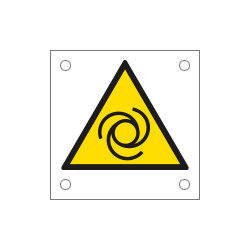 Cartello alluminio pericolo avviamento automatico EN ISO 7010