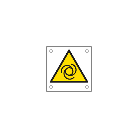 Cartello alluminio pericolo avviamento automatico EN ISO 7010