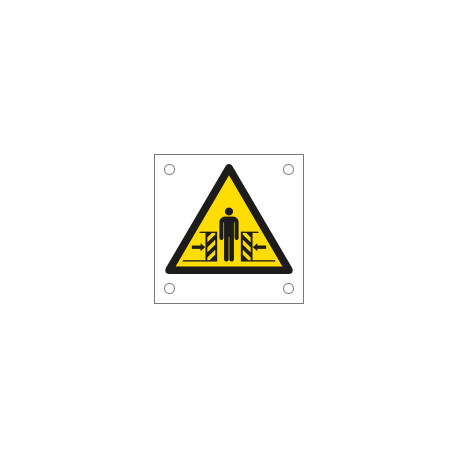 Cartello alluminio pericolo schiacciamento EN ISO 7010