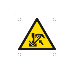 Foglio n. 5 etichette autoadesive Pericolo schiacciamento. . . ENISO7010