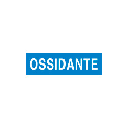 Etichetta adesiva fondo azzurro OSSIDANTE