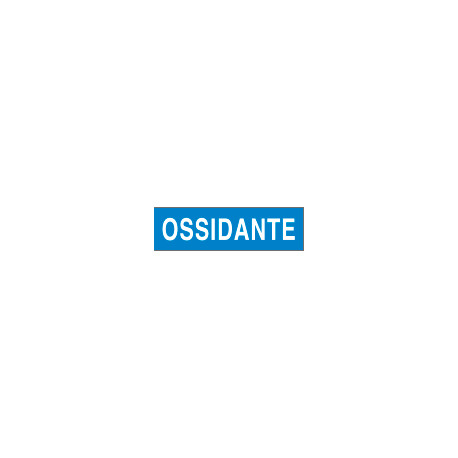 Etichetta adesiva fondo azzurro OSSIDANTE