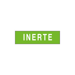 Etichetta adesiva fondo verde INERTE