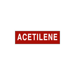 Etichetta adesiva fondo rossiccio ACETILENE